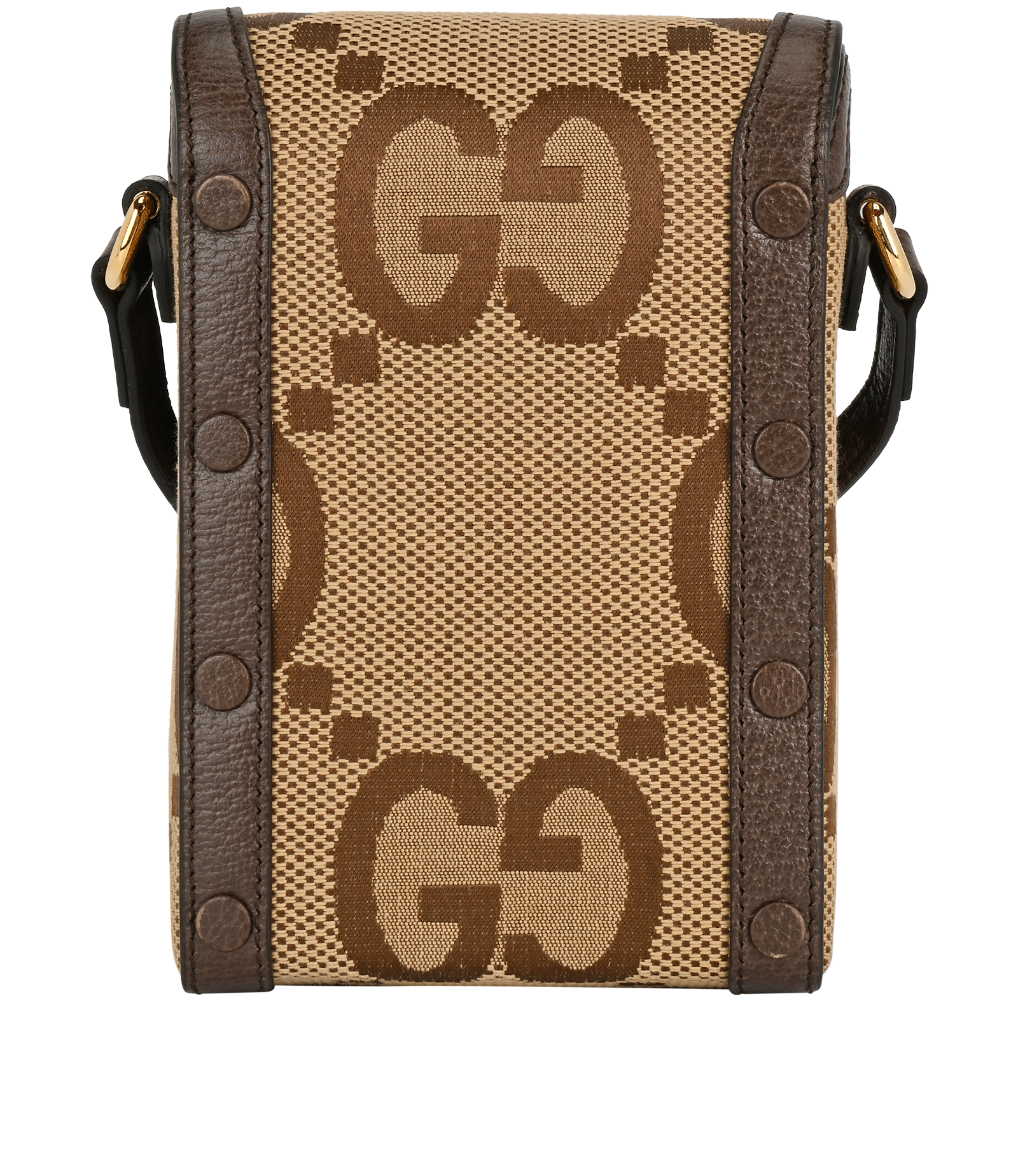 Horsebit 1955 Jumbo GG Mini Bag, &pound;580, Handbags, Beige/Brown, Canvas/Leather, Back view